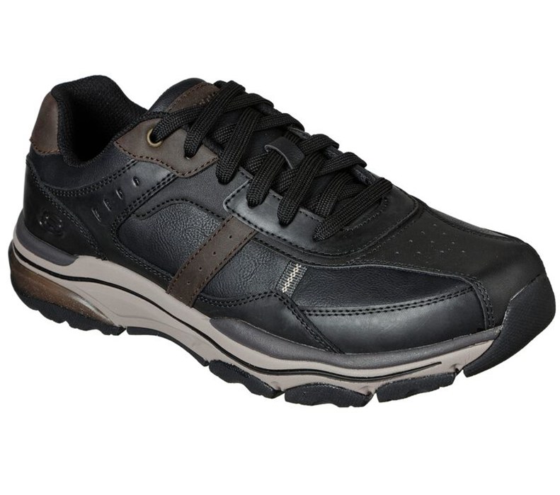 Skechers Herr Svarta Snörskor - Relaxed Fit: Romago - Elmen - Sverige (KULEG-0921)